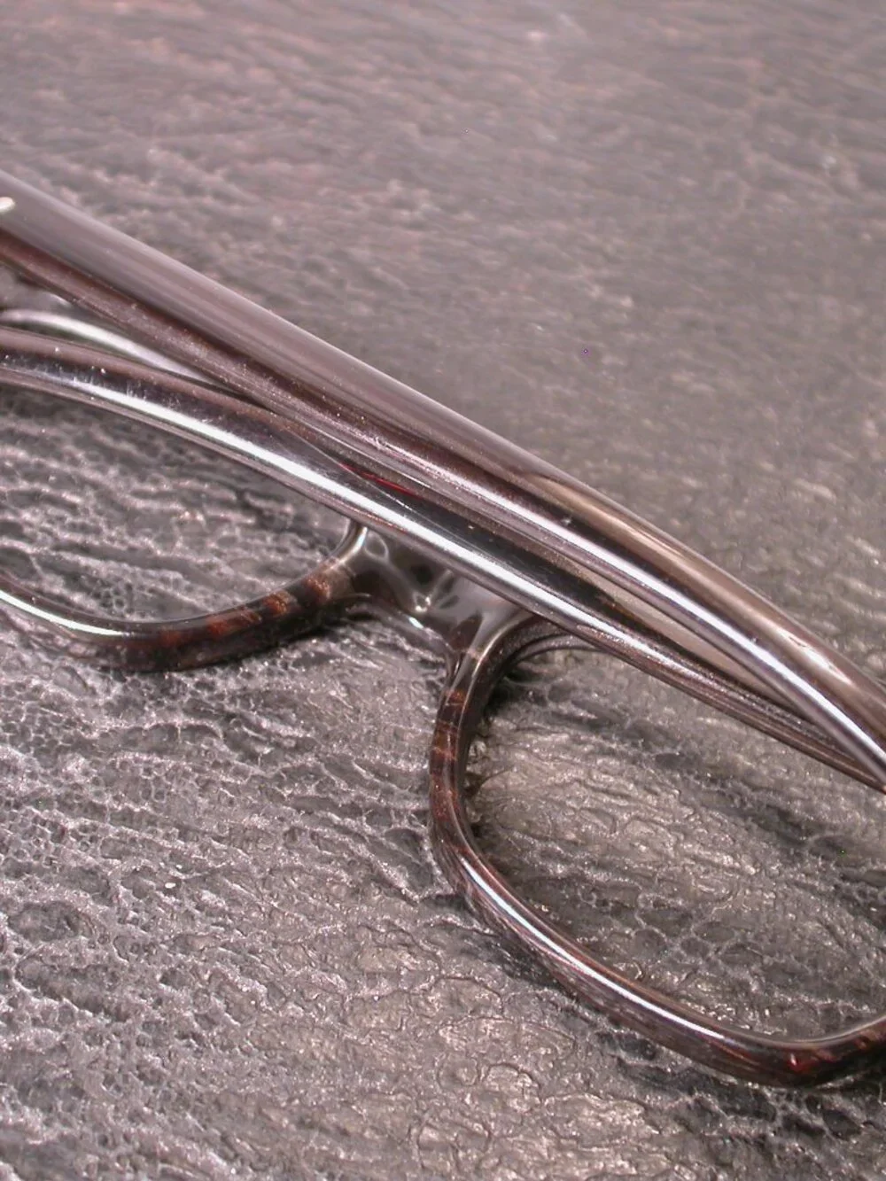 Vintage Allied Dark Wood Grain Eyeglasses Frames Made In USA